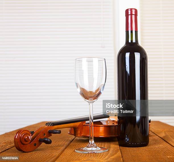 Music And Wine Stock Photo - Download Image Now - 2015, Alcohol - Drink, Bottle