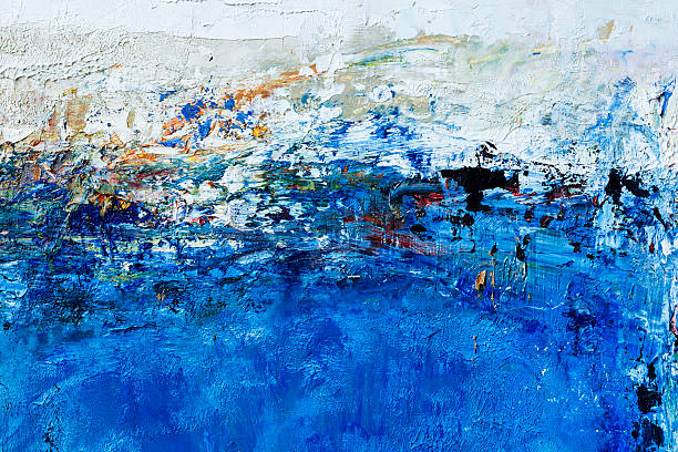 istock Abstract painted  blue textured  art backgrounds. 468552720
