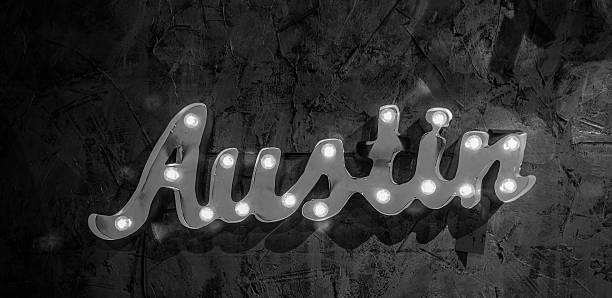 istock monochrome wall sign says Austin 468552882