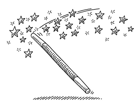 Magic Wand Stars Drawing