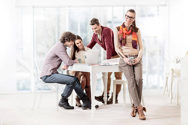 istock Happy start up team working in the office. 468560420