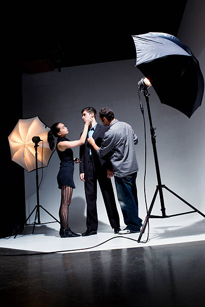 istock Makeup Artist and Stylist Working on Model 468562775