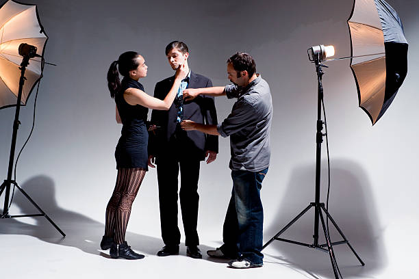 istock Makeup Artist and Stylist Working on Model 468562777