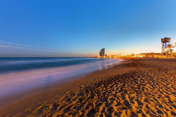 istock The beach of Barcelona at sunset 468562978