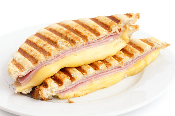 istock Toasted ham and cheese panini sandwich. 468562984