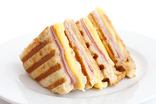 istock Toasted ham and cheese panini sandwich. 468562990