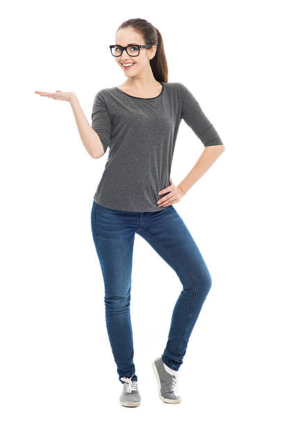 istock Casual young woman standing 468565120