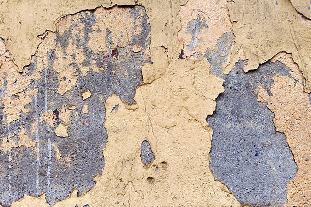 istock Abstract concrete, weathered with cracks and scratches. Landscap 468567942