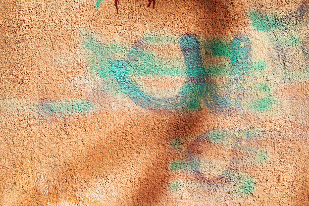 istock Abstract concrete, weathered with cracks and scratches. Landscap 468569632