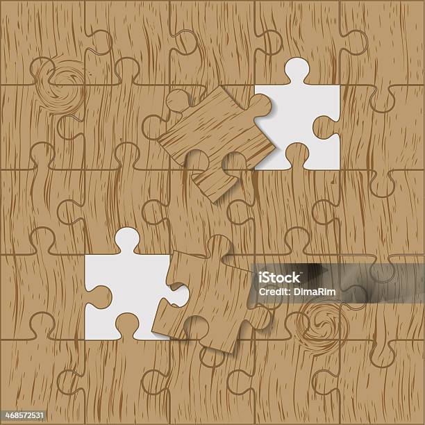 Quebracabeça De Madeira Vector - Arte vetorial de stock e mais imagens de Chão - Chão, Puzzle, Ao Ar Livre