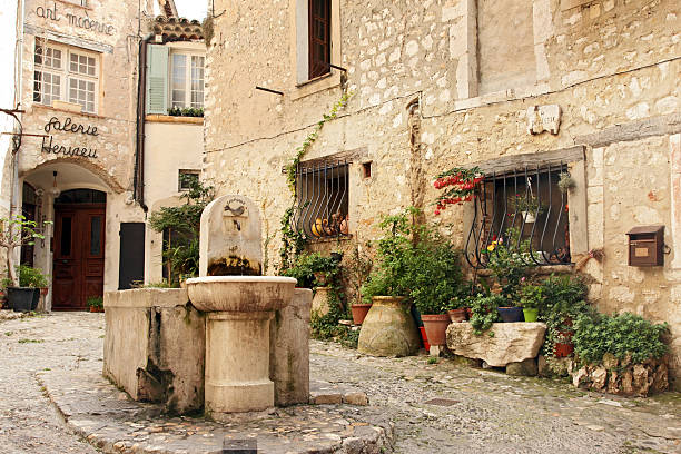 St. Paul De Vence, France - 27th August 2013: St Paul De Vence is a beautiful medieval fortified village perched on a narrow spur between two deep valleys.