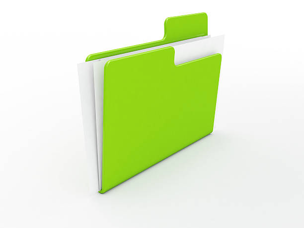 グリーンのファイル - ring binder file green document ストックフォトと画像