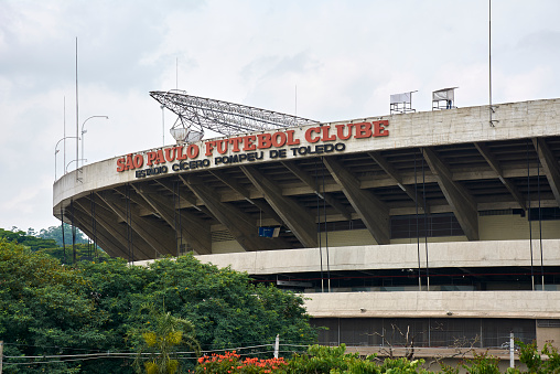 Sao Paulo, Brazil - March 17, 2015: Football Stadium Cicero Pompeu de Toledo, known as Morumbi Stadium, official seat of the Brazilian soccer team Sao Paulo Futebol Clube.