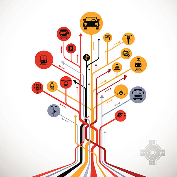 Abstract Traffic Tree High Resolution JPG,CS6 AI and Illustrator EPS 10 included. Each element is named,grouped and layered separately. Very easy to edit. road sign illustrations stock illustrations
