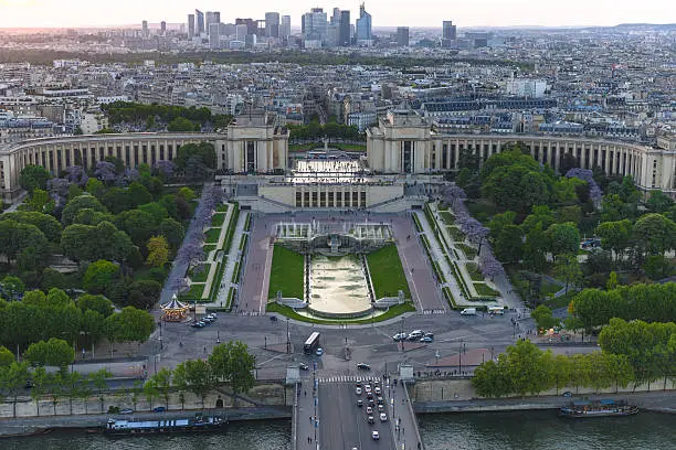 Photo of Hill of Trocadero and Palais de Chaillot, Paris, France.
