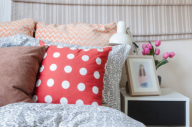 istock kid's bedroom with colorful pillows on bed 468579426