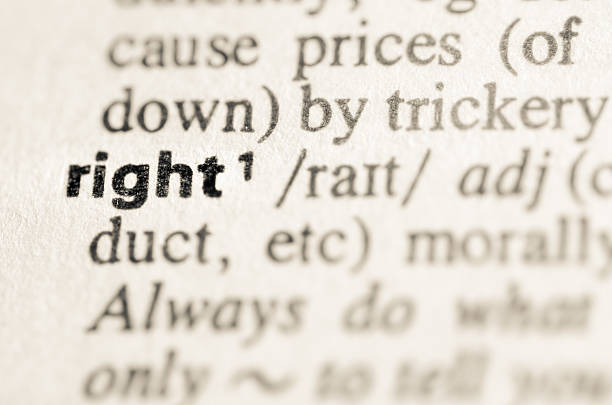 istock Dictionary definition of word right 468579576