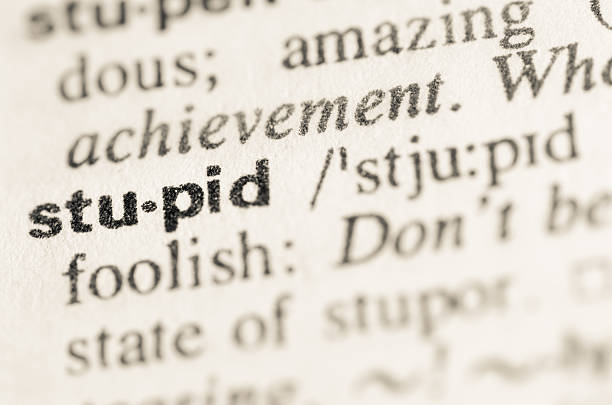 istock Dictionary definition of word stupid 468582418