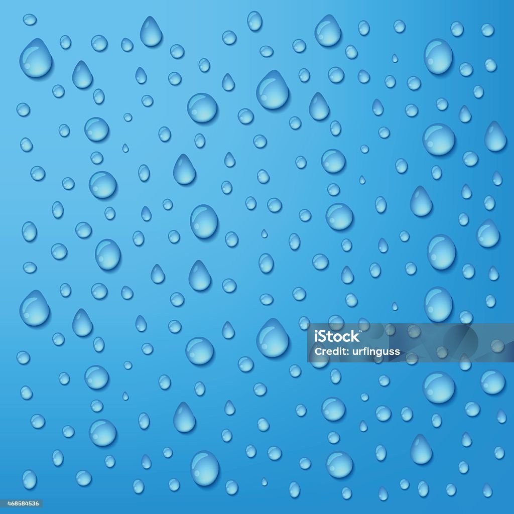 Drop Wet Vector Water Droplets Wet Surfaces Vector Illustration Stock Illustration ...
