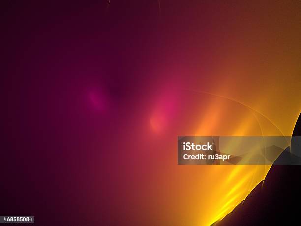 Digital Fractal On Black Stock Photo - Download Image Now - 2015, Abstract, Awe