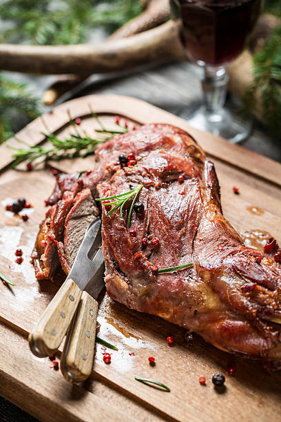 istock Freshly roasted red meat with wine 468585137