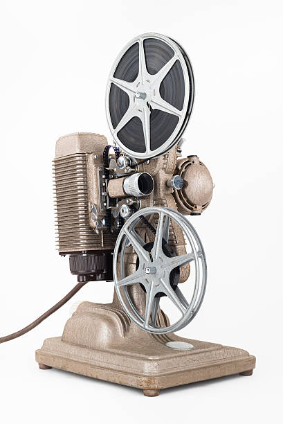 8 Mm Movie Projector With Film Reels Stock Photo - Download Image