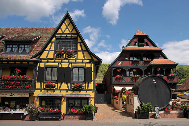 istock Village with half-timbered houses 468585744