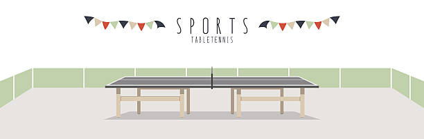 Table Tennis (Sports) vector illustration of a table tennis. ping pong table stock illustrations