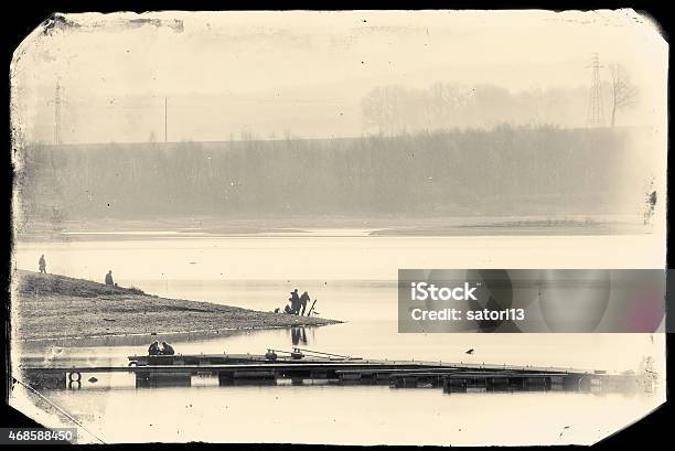 Vintage Postcard From Lake Stock Photo - Download Image Now - 2015, Adult, Bay of Water