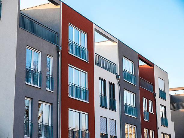 istock Red/ Grey/ White Townhouses at Berlin 468588716