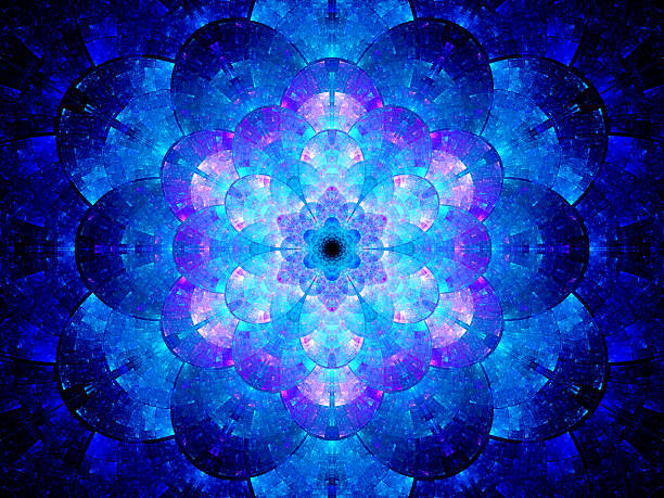 Colorful futuristic mandala artwork