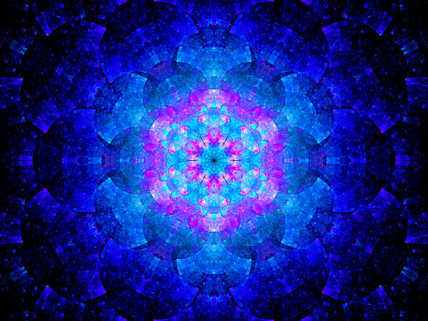 istock Colorful futuristic mandala artwork in space 468589078