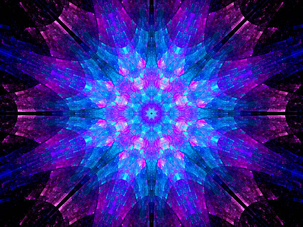 istock Multicolored futuristic mandala artwork in space 468589084