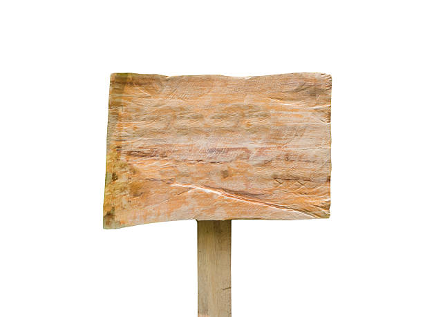 istock Old wooden billboard isolated 468589922