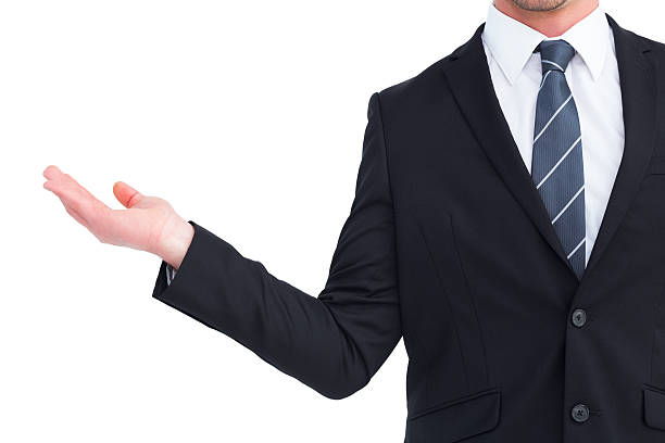 istock Businessman holding his hand out 468595684