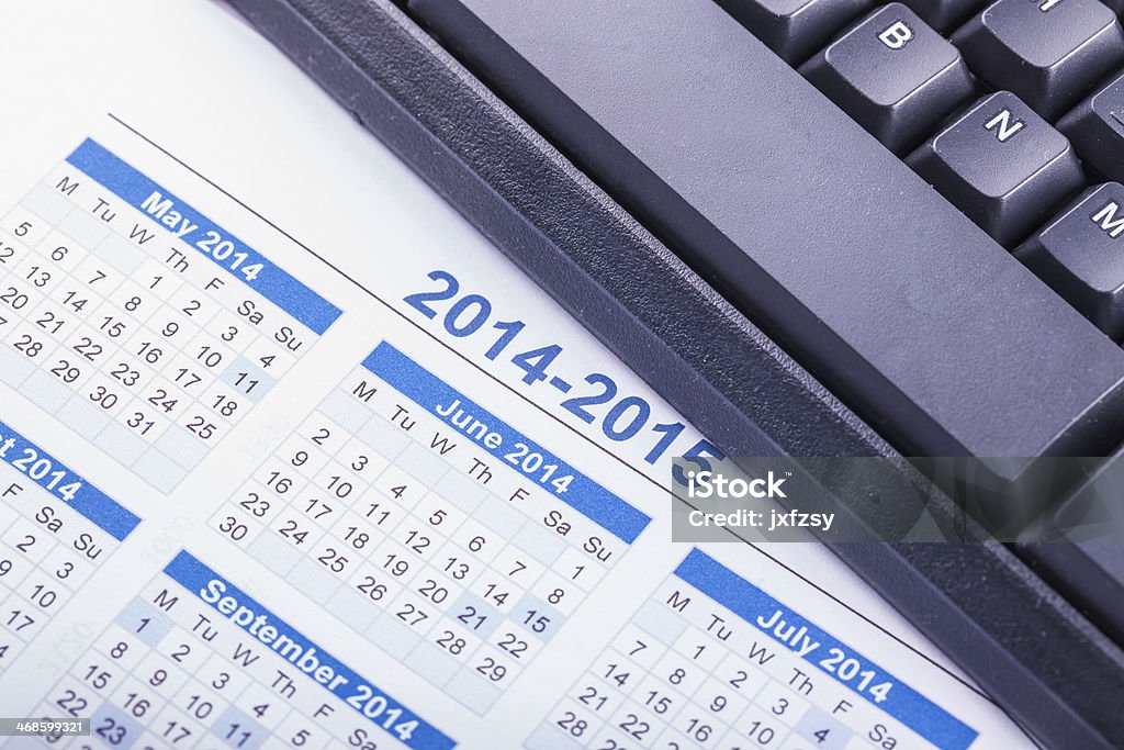 2014 calendar 2014-2015 calendar with keyboard 2014 Stock Photo