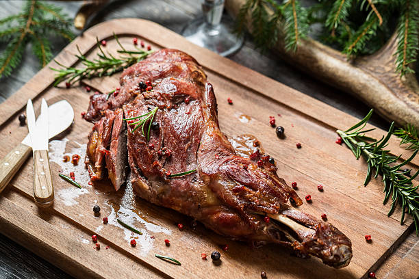 istock Freshly roasted venison with rosemary and pepper 468600639