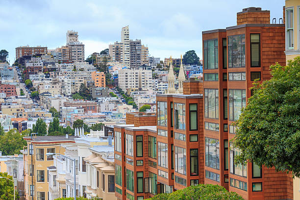 일반적인 샌프란시시코 이웃이란, 캘리포니아 - residential district san francisco county house city 뉴스 사진 이미지