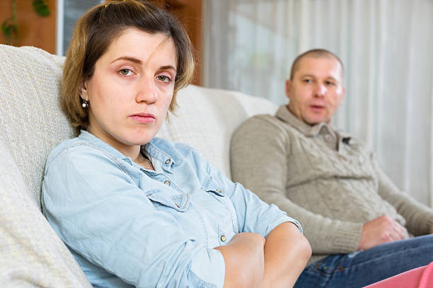 istock Couple quarrel at home 468602056