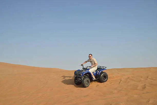 Quadbike in the desert, United Arab Emirates 