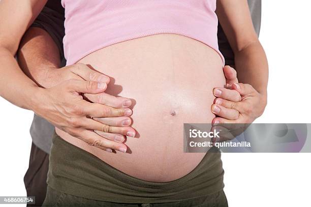 Couple In Love Tummy Pregnancy Stock Photo - Download Image Now - 2015, Adult, Adults Only