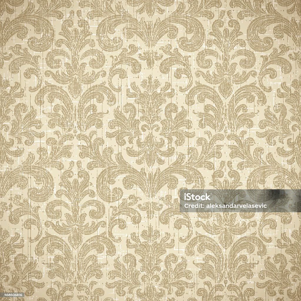 Vintage Seamless Wallpaper Background Textured vintage seamless background.Eps 10 file with transparencies.File is layered with global colors.High res jpeg included.More works like this linked below. Backgrounds stock vector