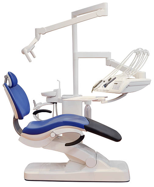 Dental Chair Cutout Dentist Chair Isolated with Clipping Path dentists chair stock pictures, royalty-free photos & images