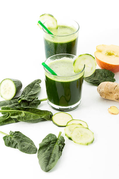 istock Smoothie with spinach, cucumber, ginger and apple 468608174