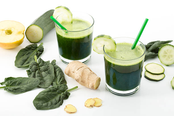 istock Smoothie with spinach, cucumber, ginger and apple 468608186