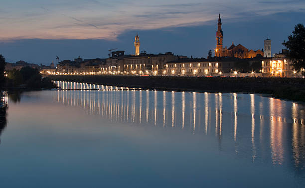 istock Night Florence cityscape and Arno river 468608312