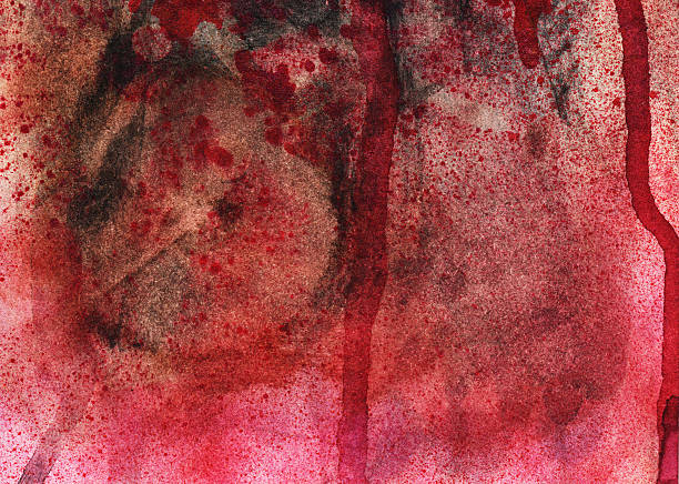 istock Weathered and messy red textured painting 468612492