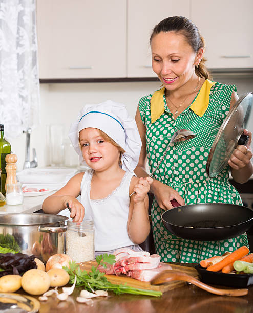 istock Mother with daughter cooking 468614776