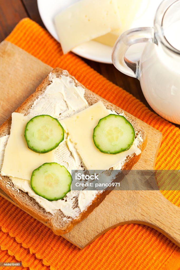 sandwich with cheese and cucumber 	sandwich with cheese and cucumber 2015 Stock Photo