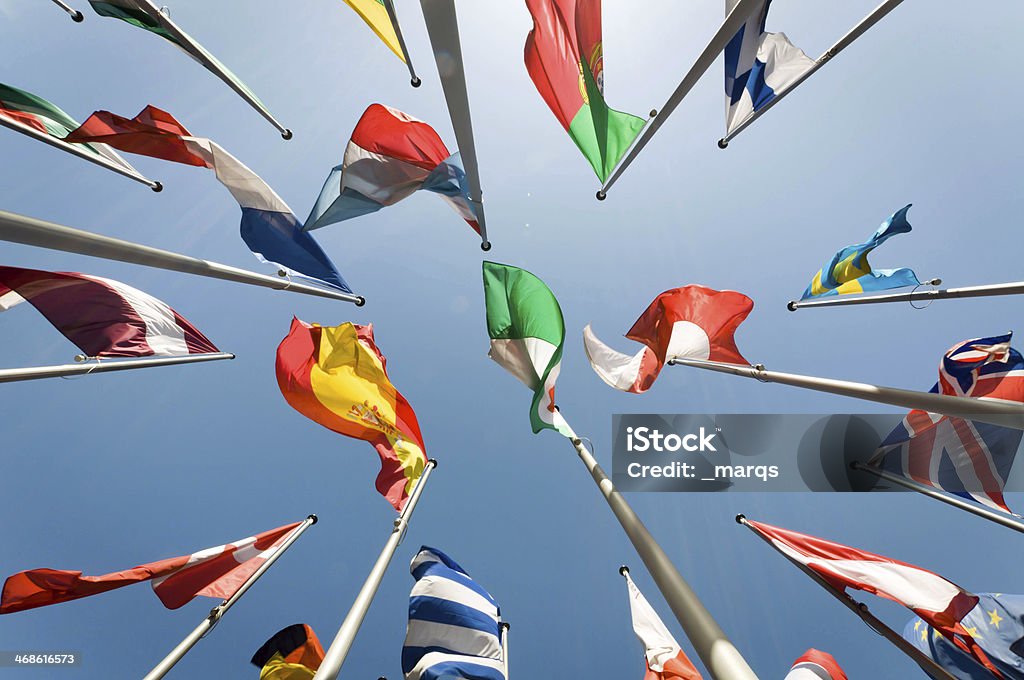 flags international flags Global Business Stock Photo